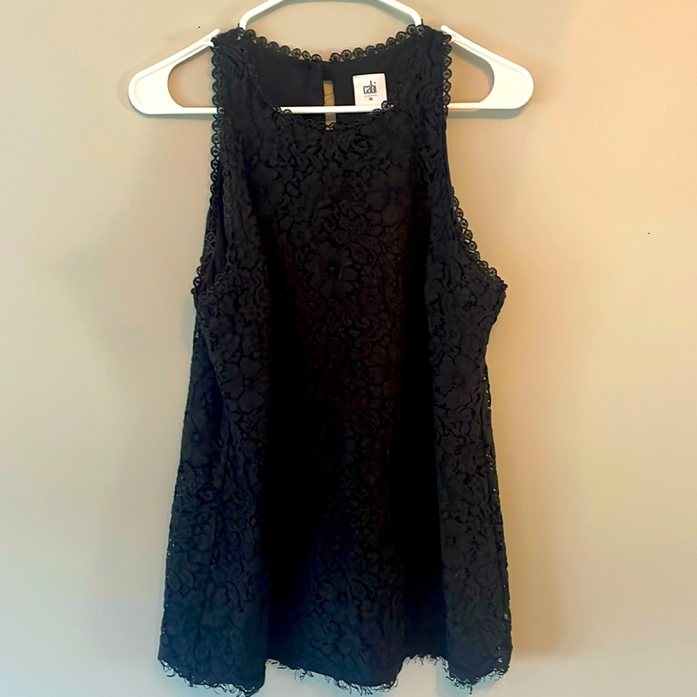 Cabi Sleeveles Size Medium Crochet Lace Cocktail Sleeveless